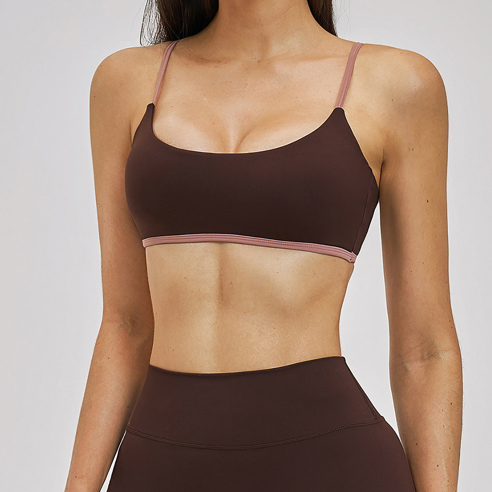 Bralette Triangle Set - 섹시 여성 스포츠 브라 푸쉬업 피트니스