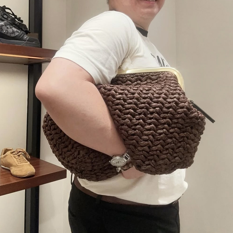 손으로 짠 키스락 프레임 숄더 라피아 클립 스트로 비치 - Crochet Bag Raffia 리뷰 및 가격