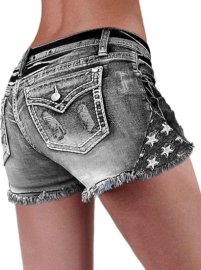 【HME】청바지 |   이런 하이웨이스트 데님 팬츠로  - Shorts Denim Frayed 리뷰 및 가격