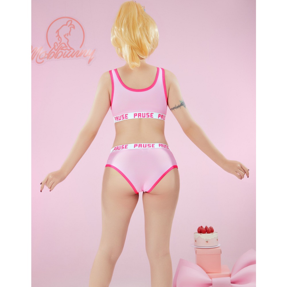 MOBBUNNY 복숭아 파생 스포츠 탱크 탑과 간략한  - Bralette Triangle Set 리뷰 및 가격