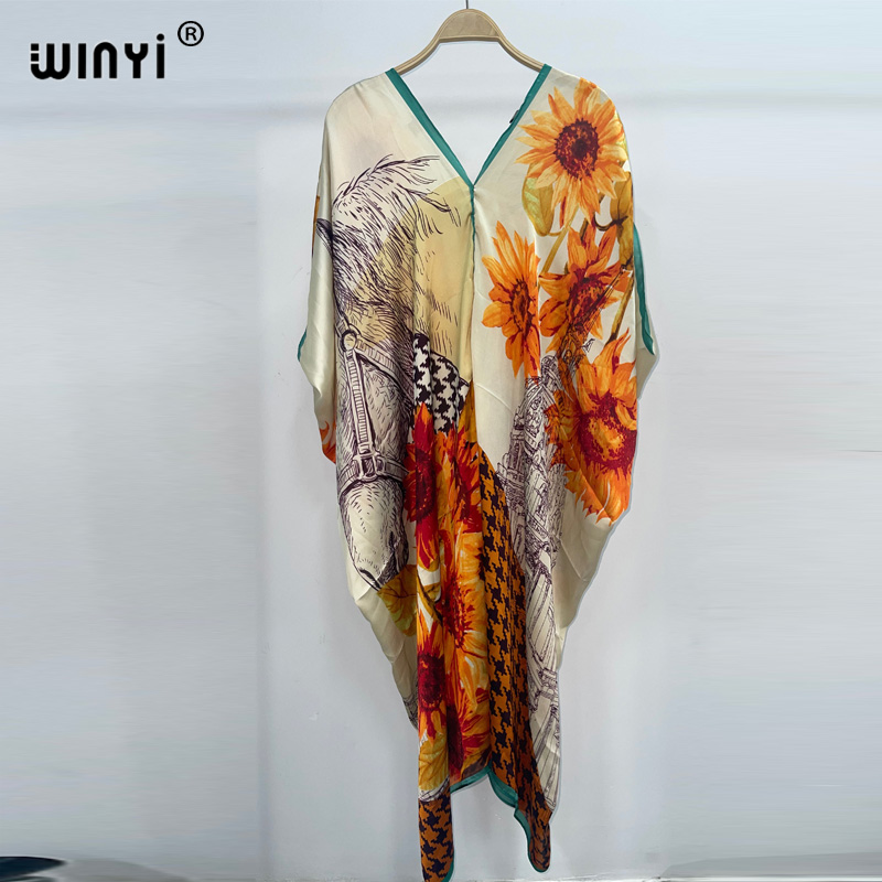WINYI 보헤미안 패션 프린트 여성용 비치 드레스,  - Cover Up Kaftan 리뷰 및 가격
