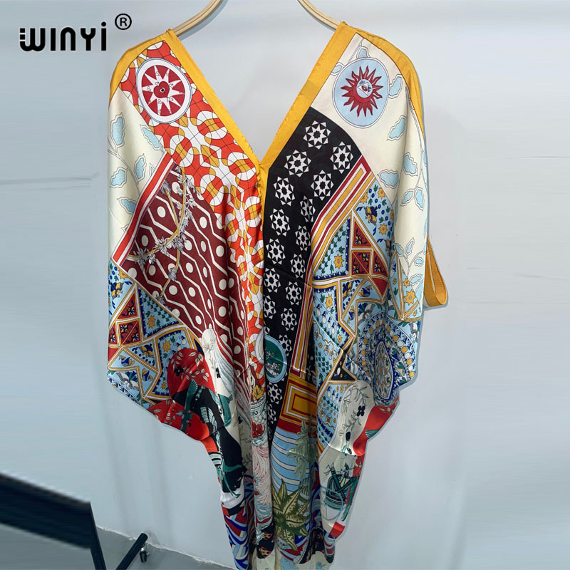 WINYI 보헤미안 패션 프린트 여성용 비치 드레스,  - Cover Up Kaftan 리뷰 및 가격