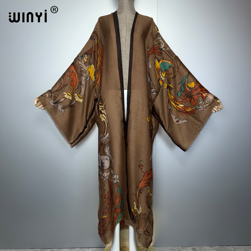 WINYI 아프리카 보헤미안 키모노 맥시 드레스 비치  - Cover Up Kaftan 리뷰 및 가격
