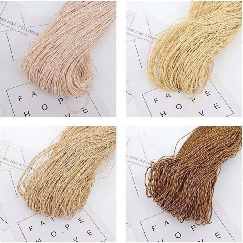 200g 2겹 면 라피아 실 손뜨개 여름 모자 가방 D - Crochet Bag Raffia 리뷰 및 가격