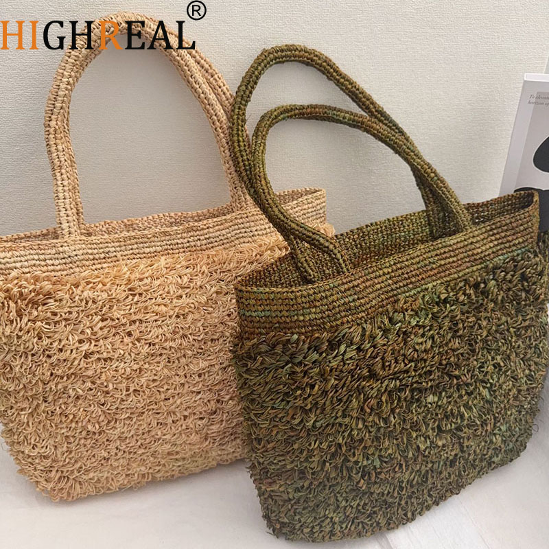 럭셔리 라피아 밀짚 가방 보헤미안 스타일 숄더백 핸드메 - Crochet Bag Raffia 리뷰 및 가격