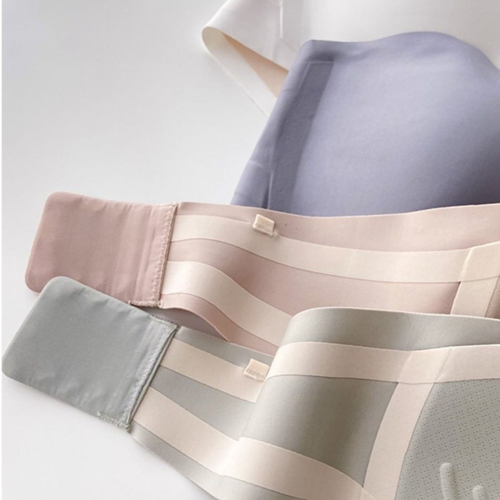 솔리드 컬러 Strapless 래핑 된 브래지어 보이지 - Bralette Triangle Set 리뷰 및 가격