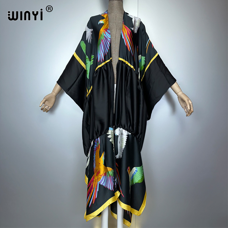 위니 프린트 보헤미안 키모노 맥시 비치웨어 커버업 휴가 - Cover Up Kaftan 리뷰 및 가격