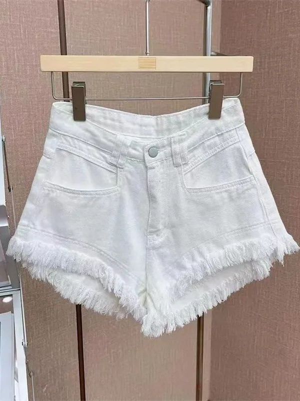 캐주얼 한국 스타일 프레이드 헴 데님 반바지 여성용 핫 - Shorts Denim Frayed 리뷰 및 가격